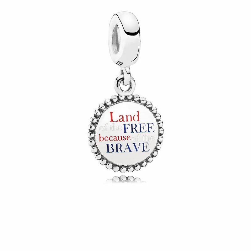 Pandora Land Of The Free Because Of The Brave Dangle Charm - Sterling Silver - Canada | SI2810AN